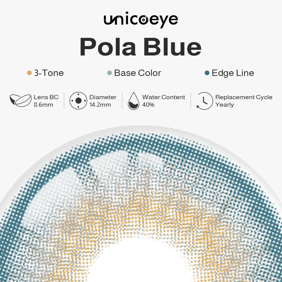 Pola Blue Yearly Contact Lenses