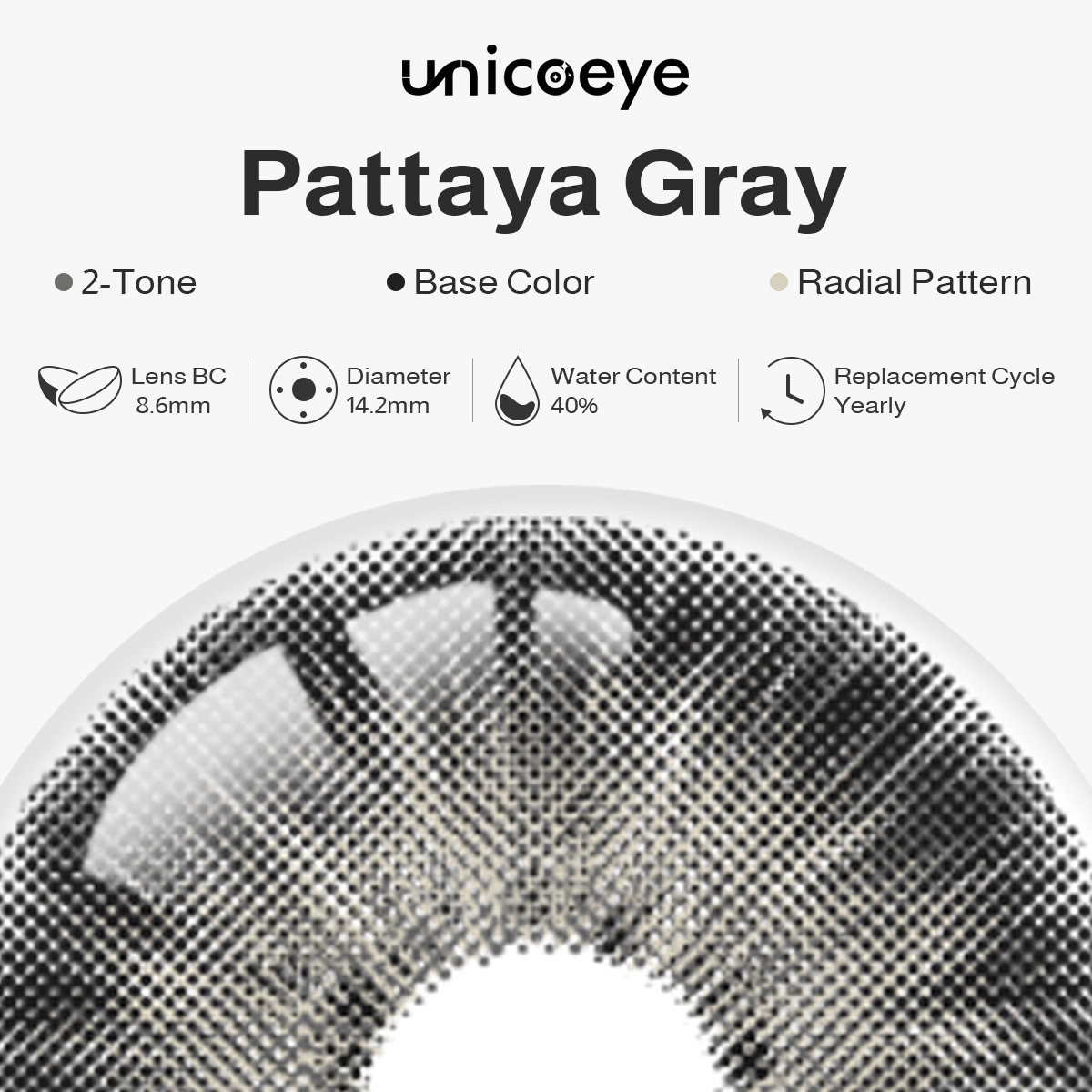 Pattaya Gray Yearly Contact Lenses