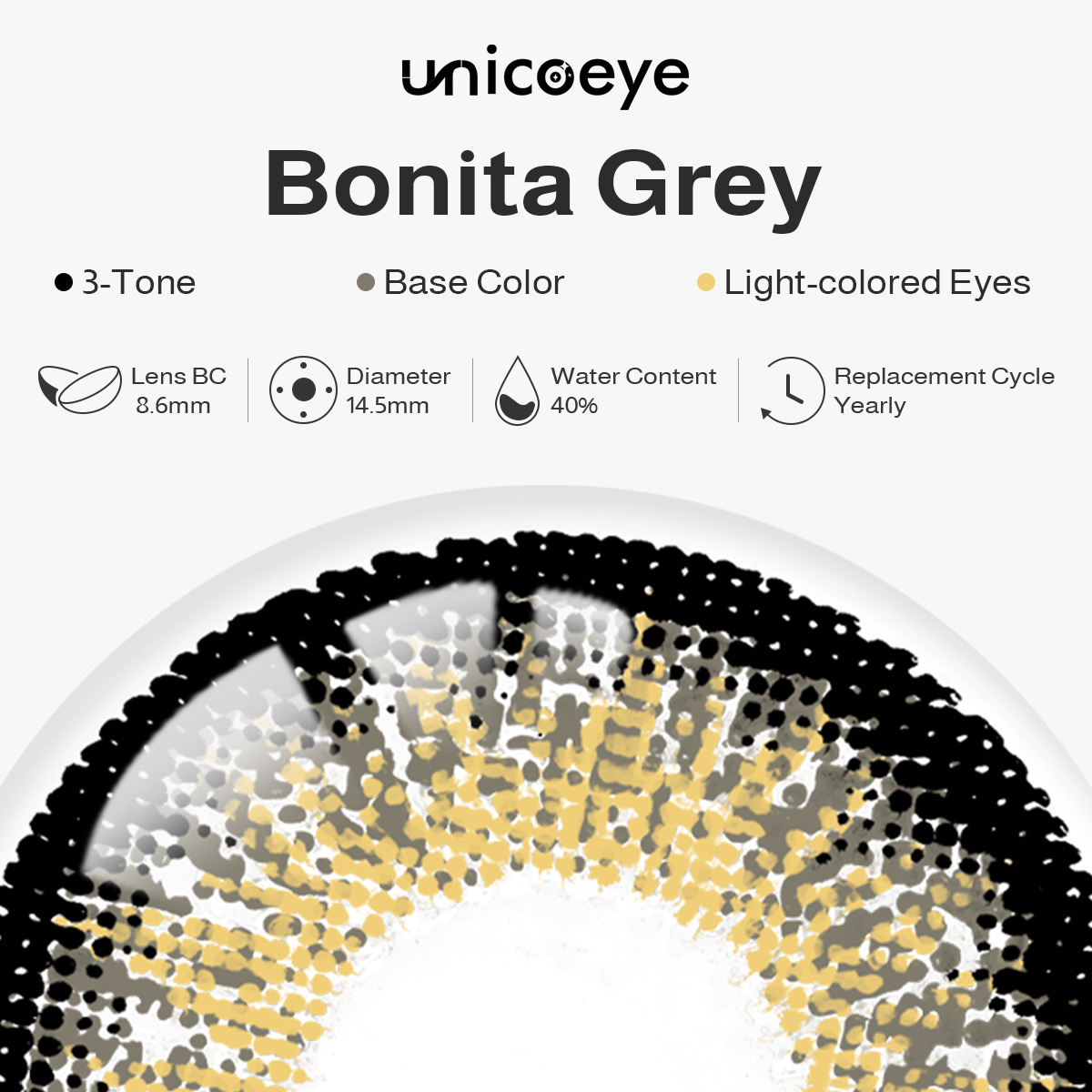 Bonita Gray Yearly Contact Lenses