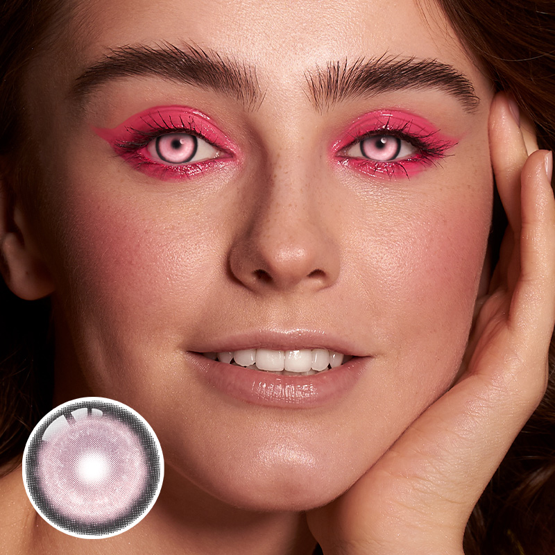 Koi Dream Pink Prescription Yearly Contact Lenses
