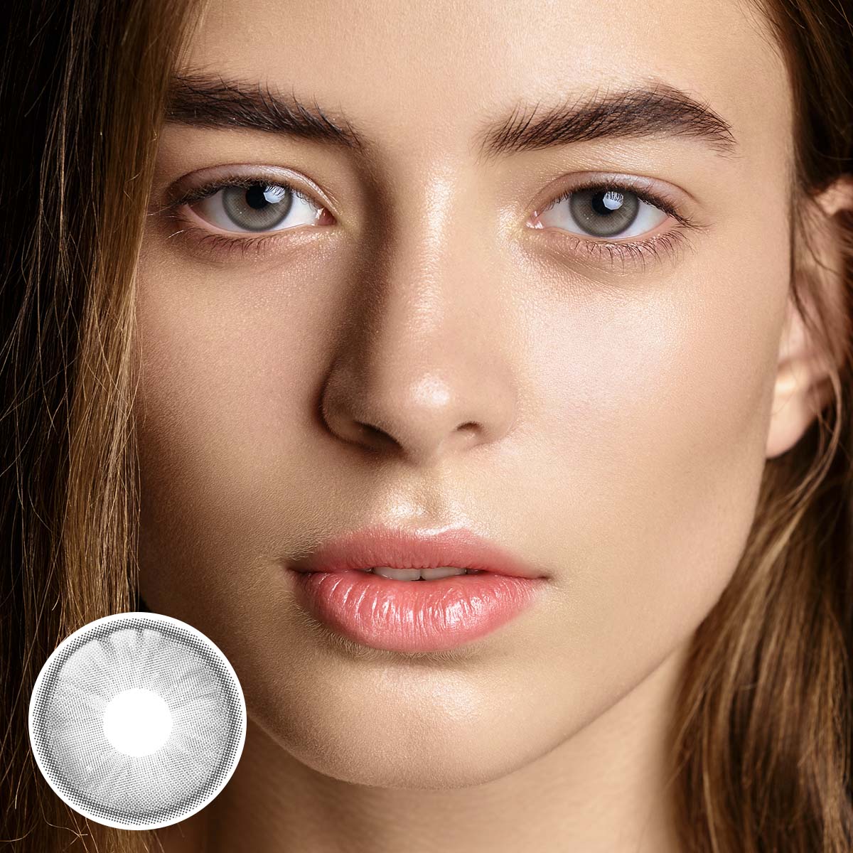 Lemon Pie Gray Prescription Yearly Contact Lenses