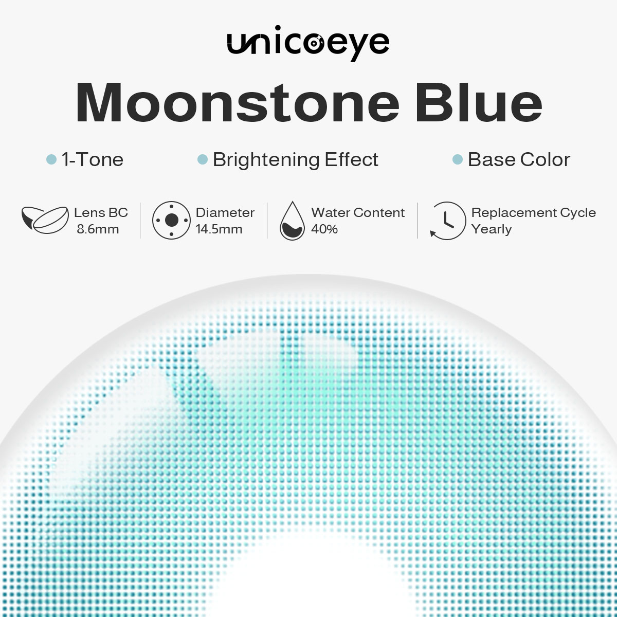 Moonstone Blue Prescription Yearly Contact Lenses