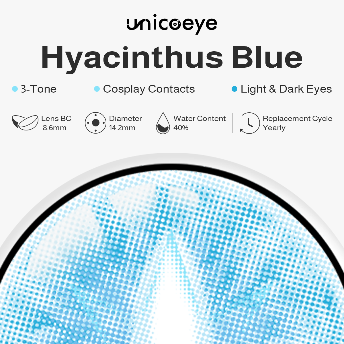 Hyacinthus Blue Costume Yearly Contact Lenses