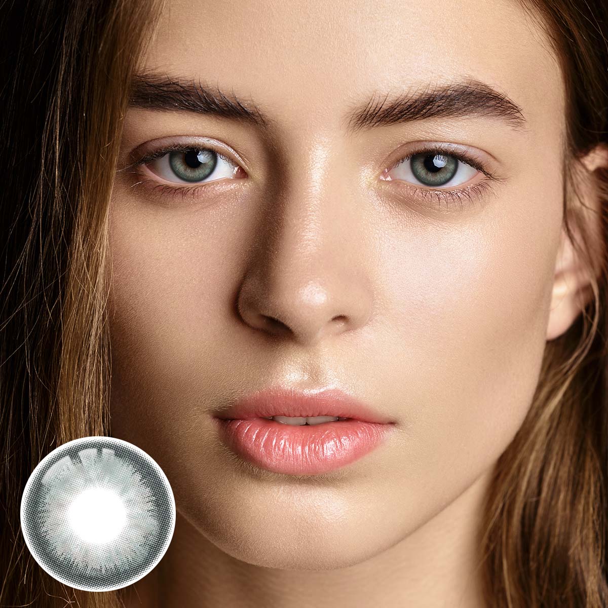 Mustard Gray Prescription Yearly Contact Lenses