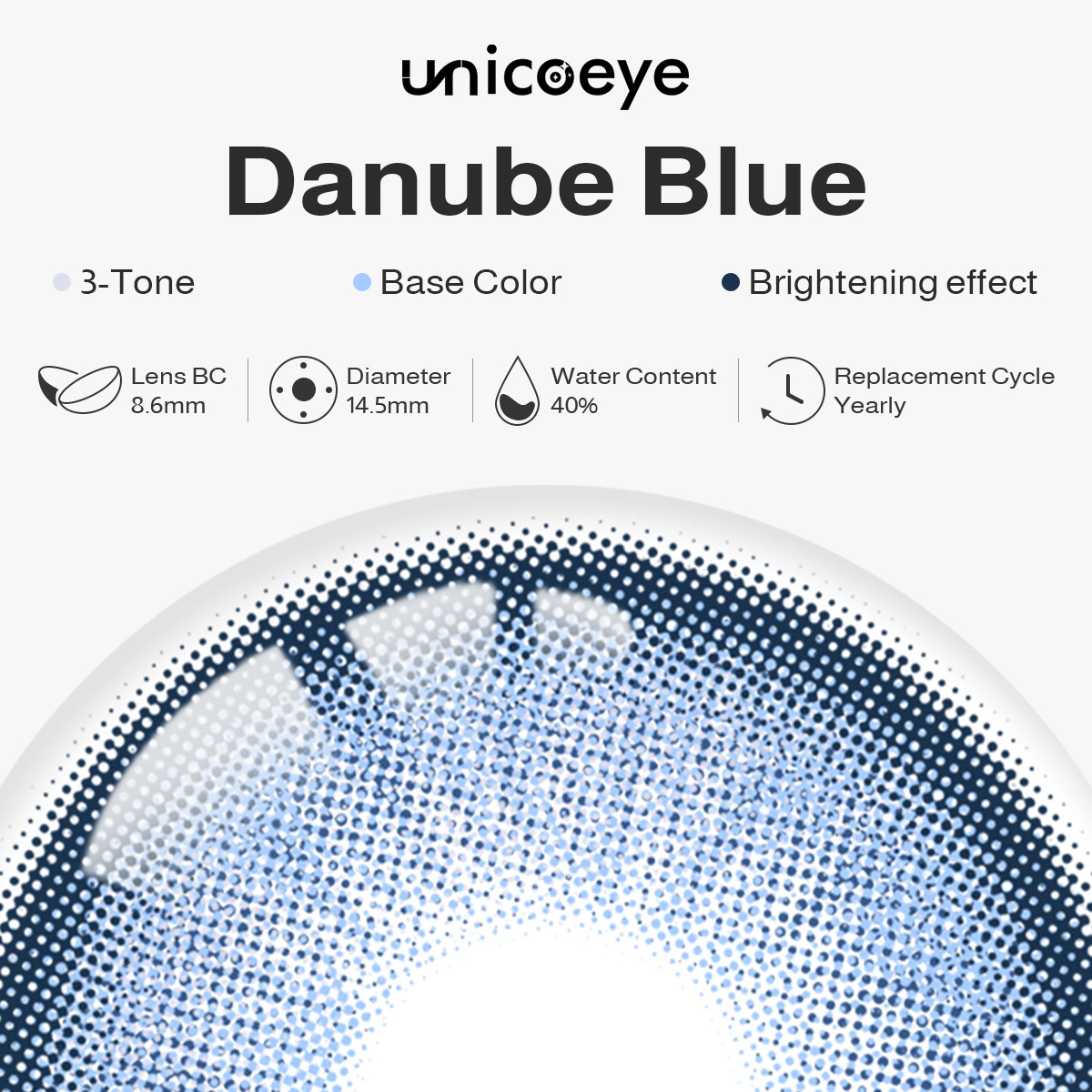 Danube Blue Yearly Contact Lenses