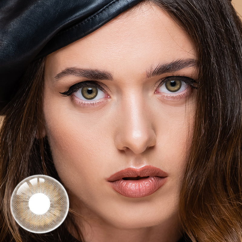 Jet Lag Brown Prescription Yearly Contact Lenses