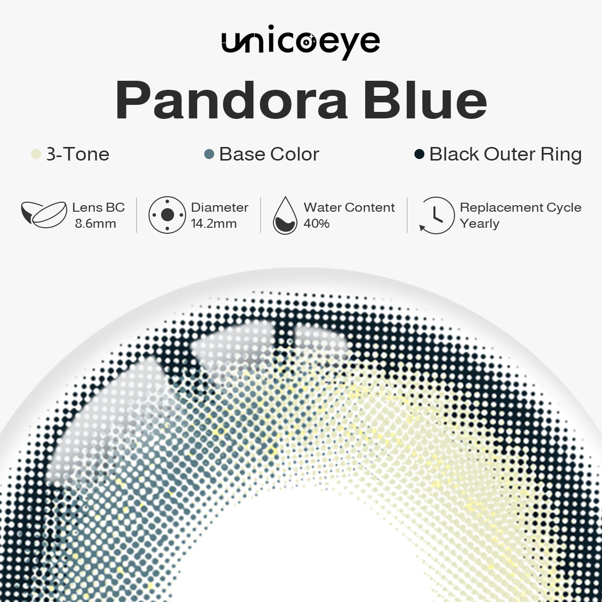 Pandora Blue Prescription Yearly Contact Lenses