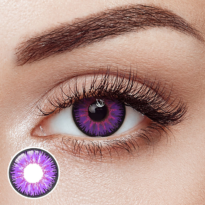 Vika Purple Prescription Yearly Contact Lenses