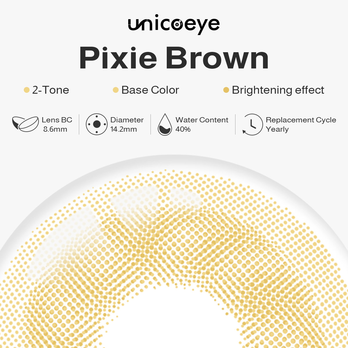 Pixie Brown Prescription  Yearly Contact Lenses
