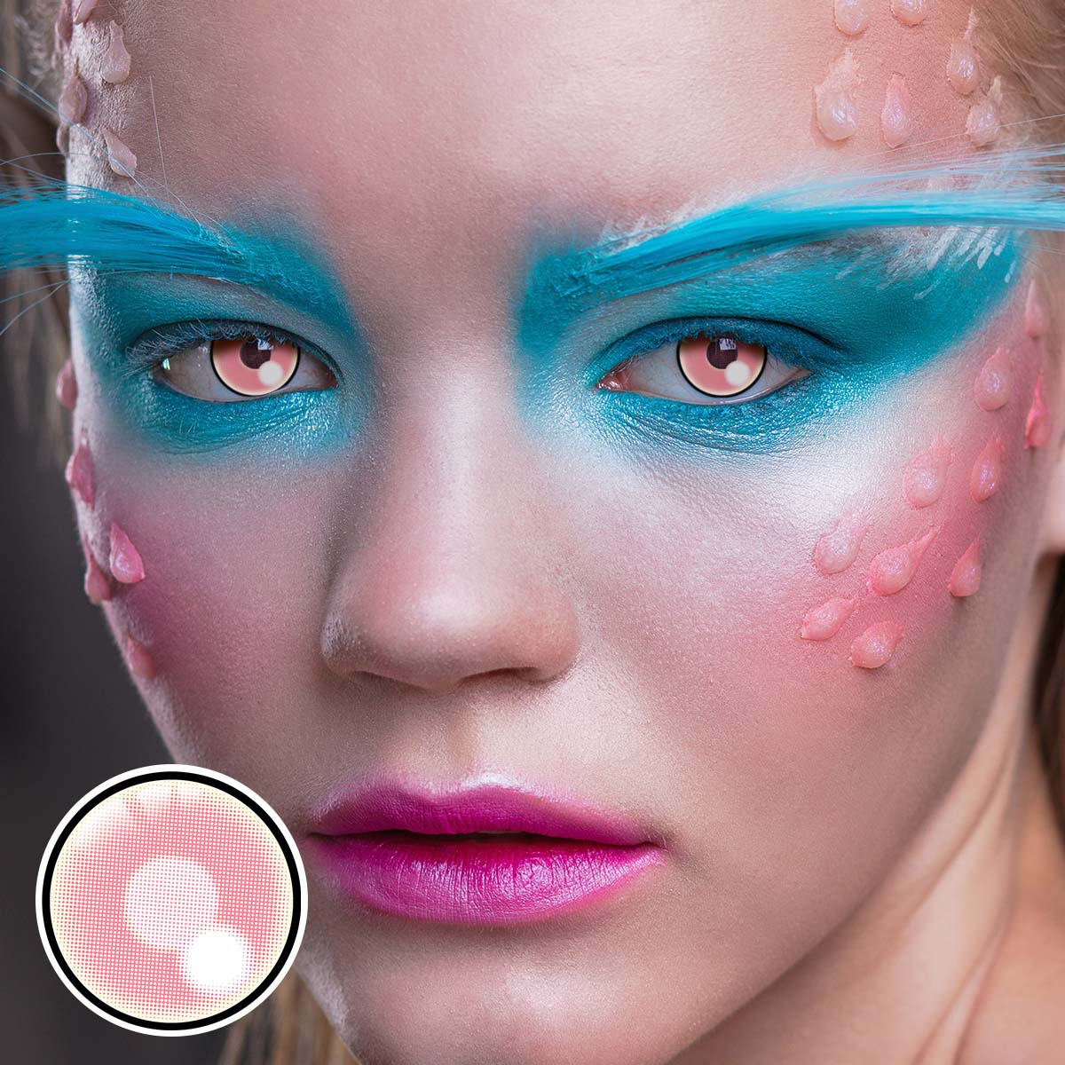 Bubblegum Pink Costume Yearly Contact Lenses