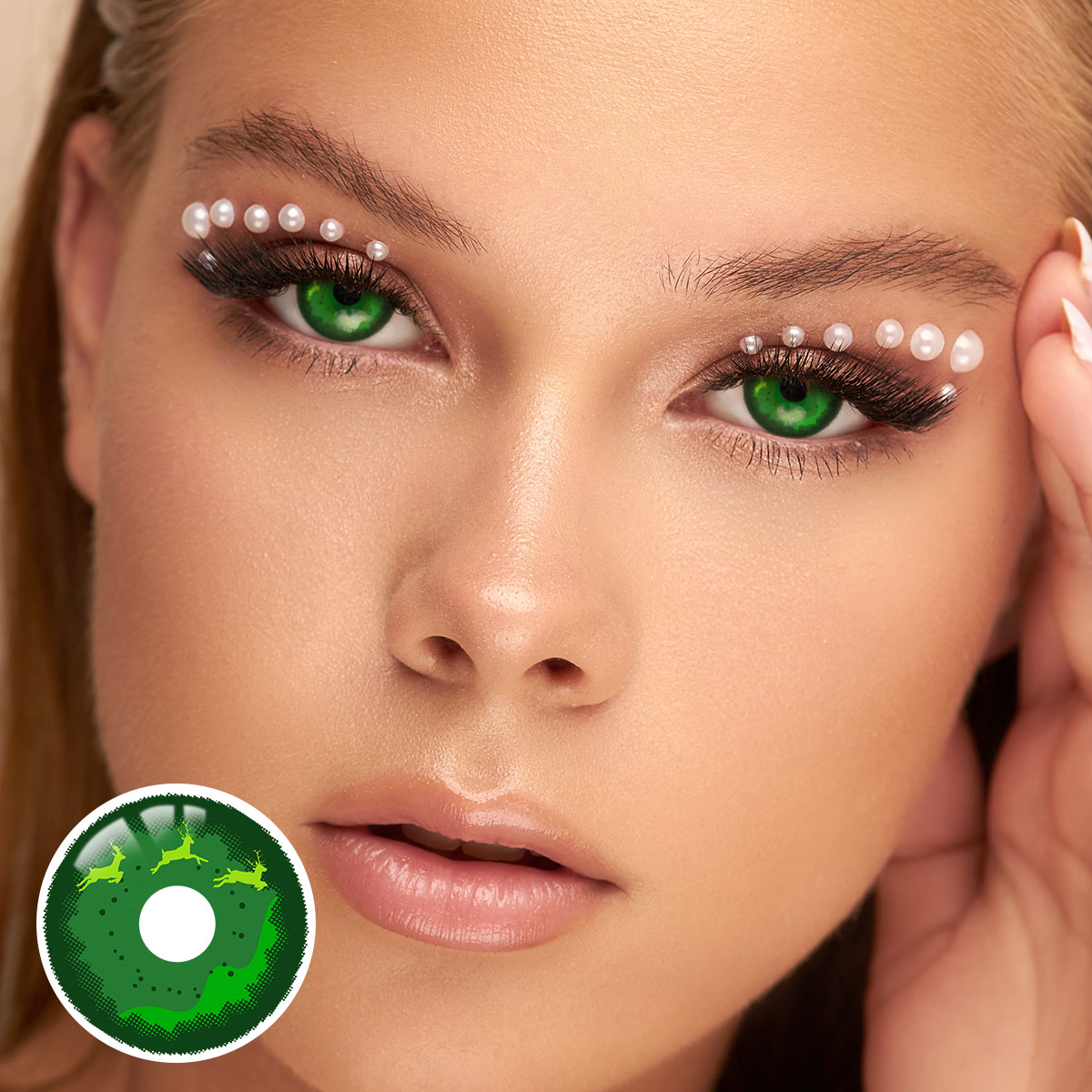 Noel Night Green Costume Yearly Contact Lenses