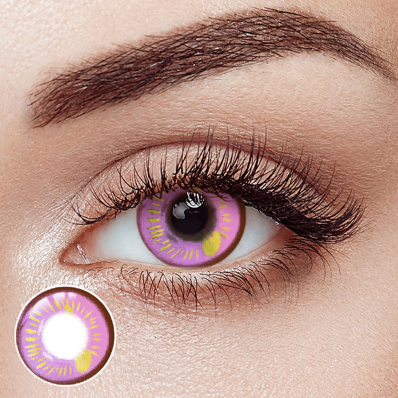 Lunar Earth Pink Costume Yearly Contact Lenses