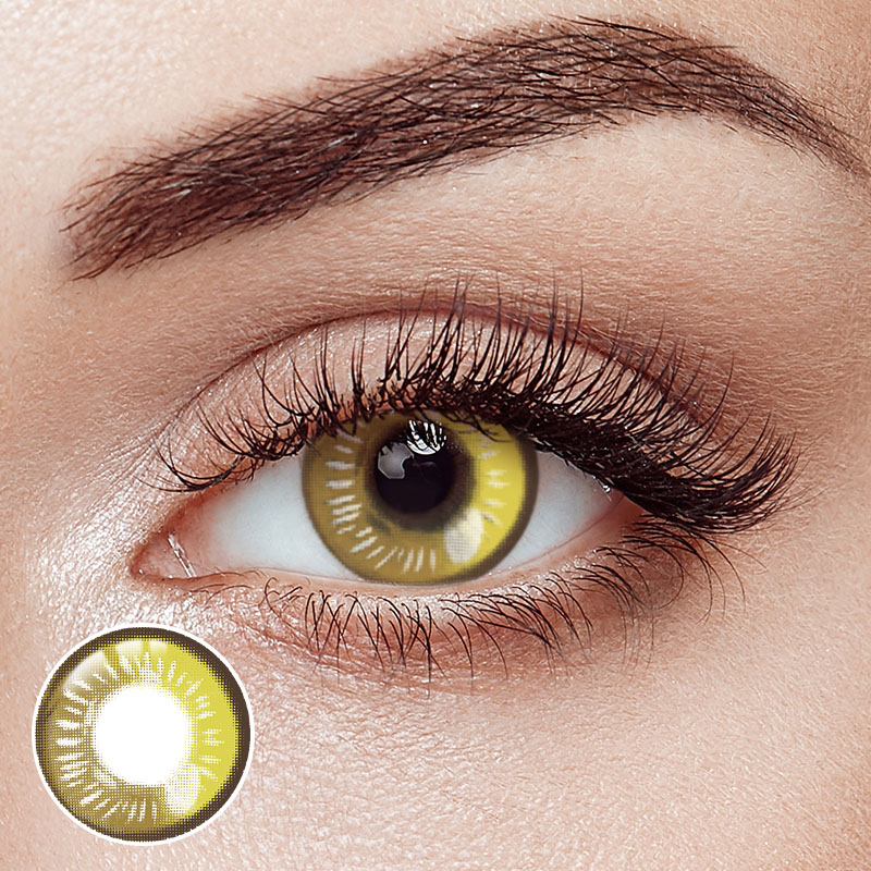 Lunar Earth Yellow Costume Yearly Contact Lenses