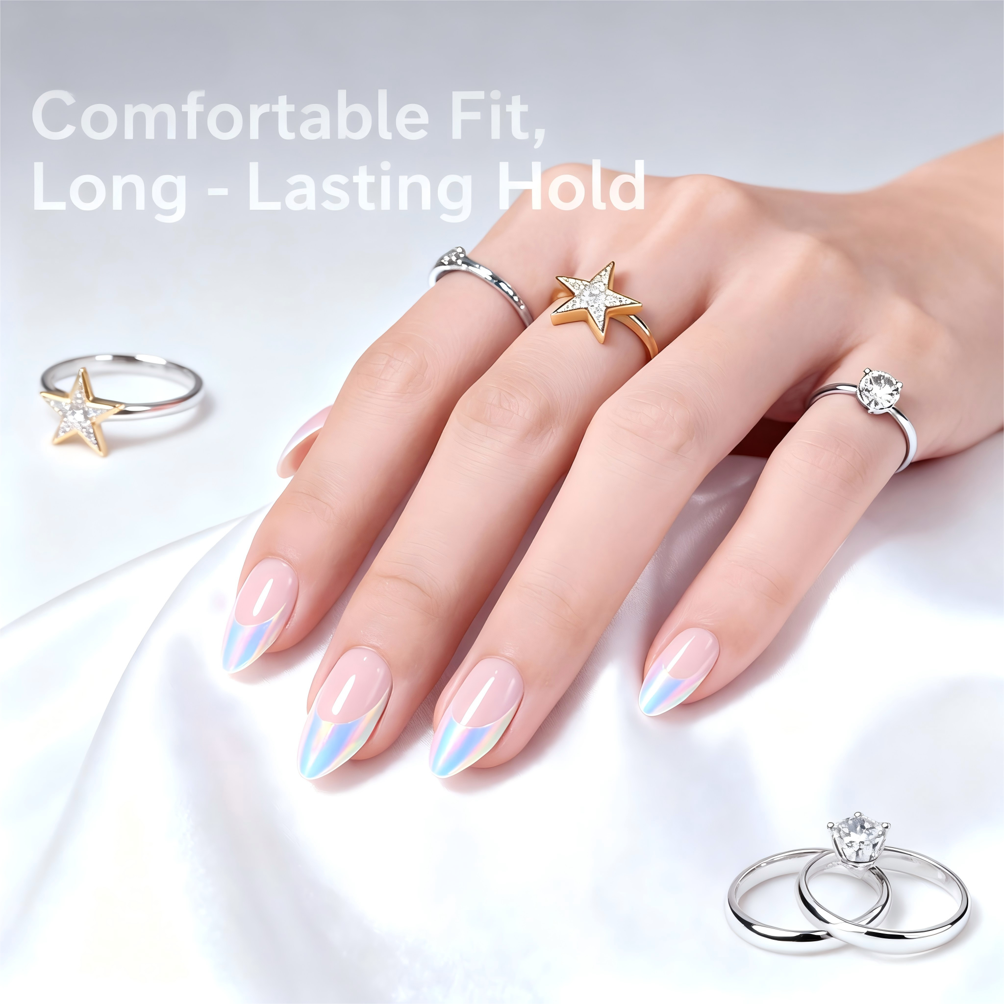 Lunar Halo Pink Nails