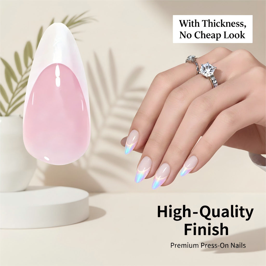 Lunar Halo Pink Nails