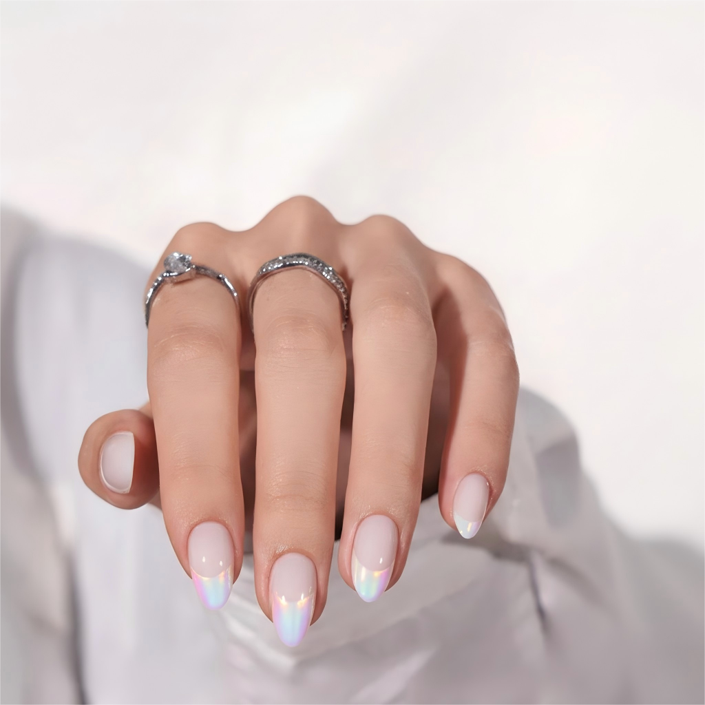 Lunar Halo Pink Nails