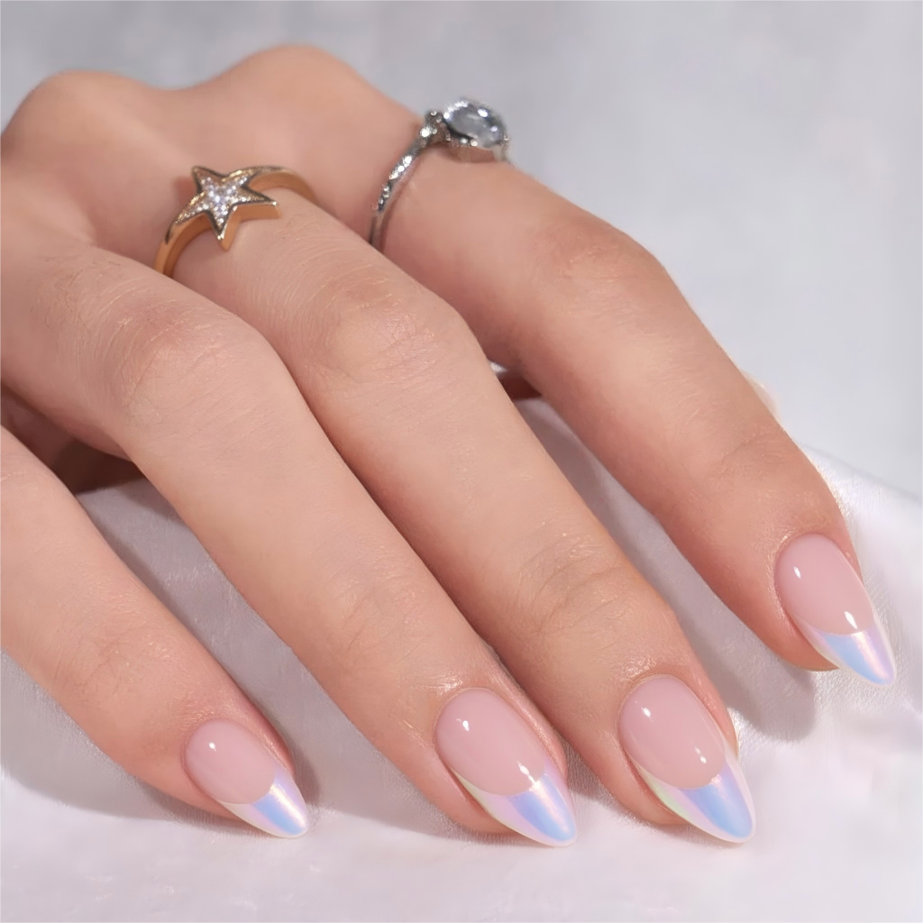 Lunar Halo Pink Nails