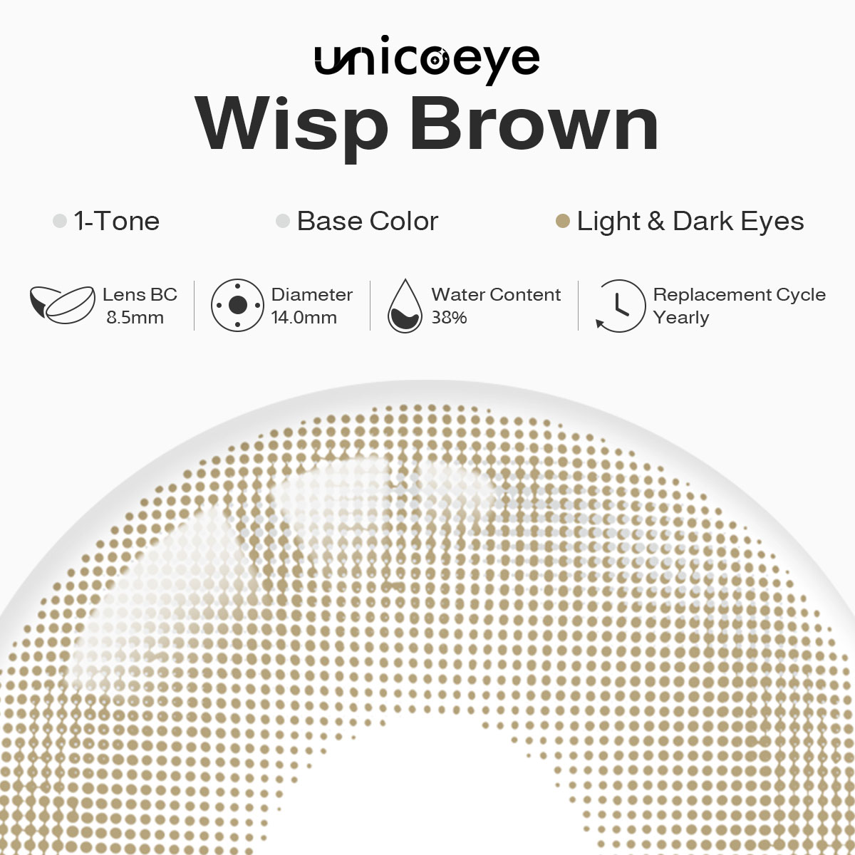 Wisp Brown Yearly Contact Lenses