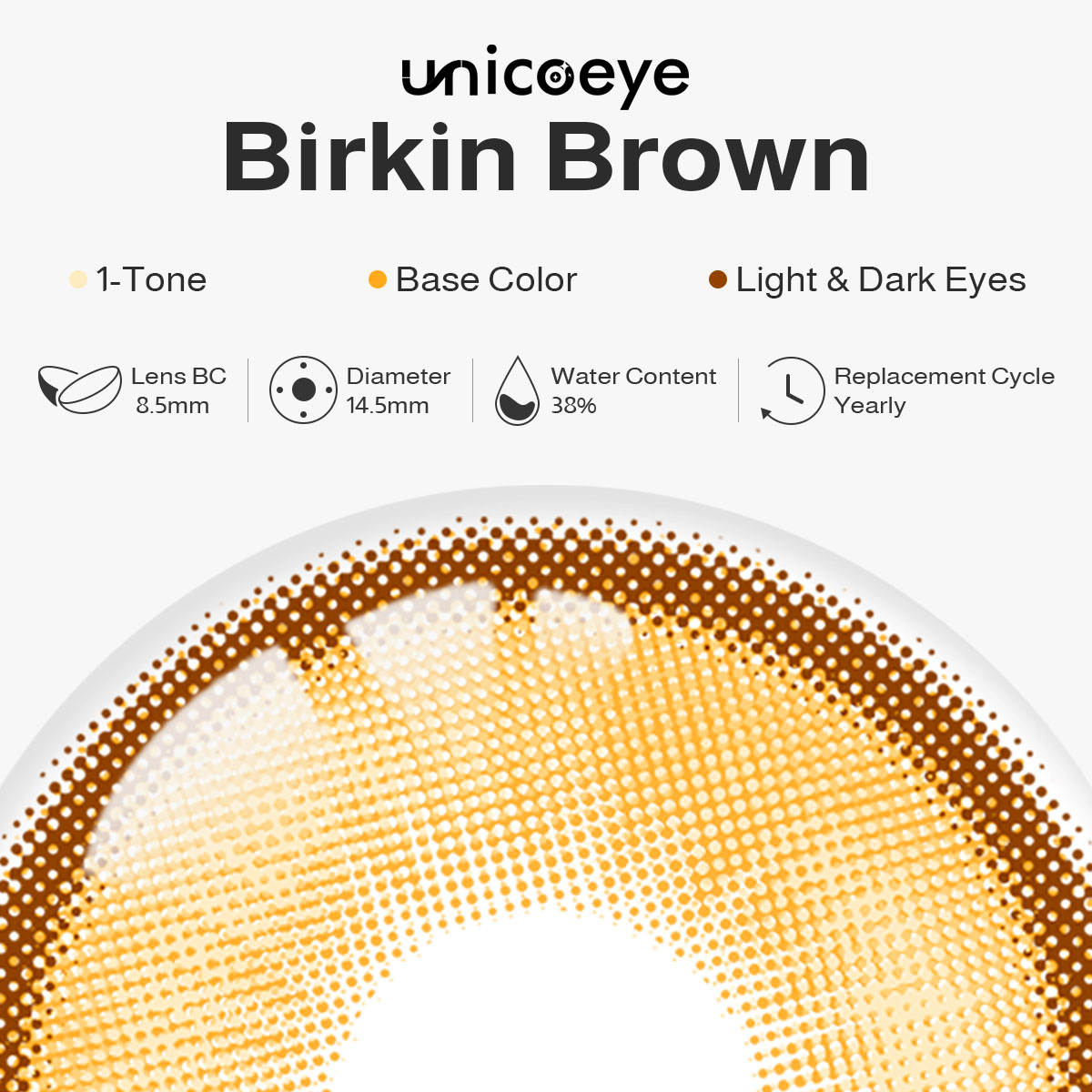 Birkin Brown Yearly Contact Lenses