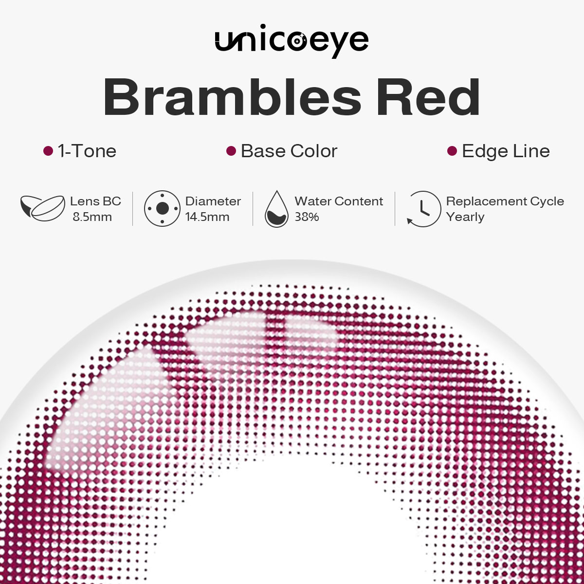 Brambles Red Yearly Contact Lenses