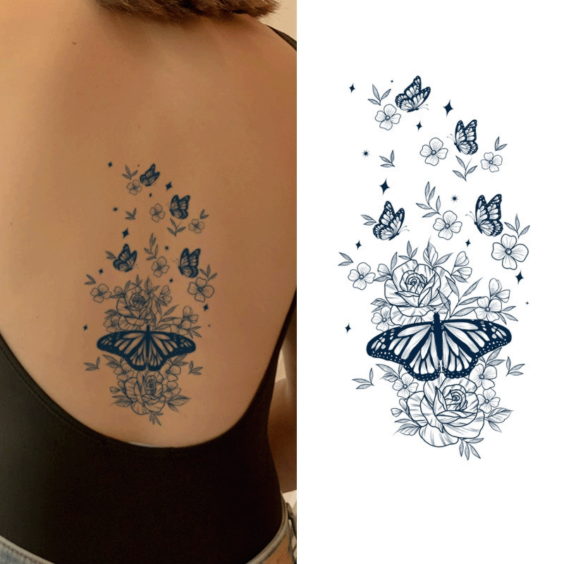 Wild Butterfly Garden Tattoos