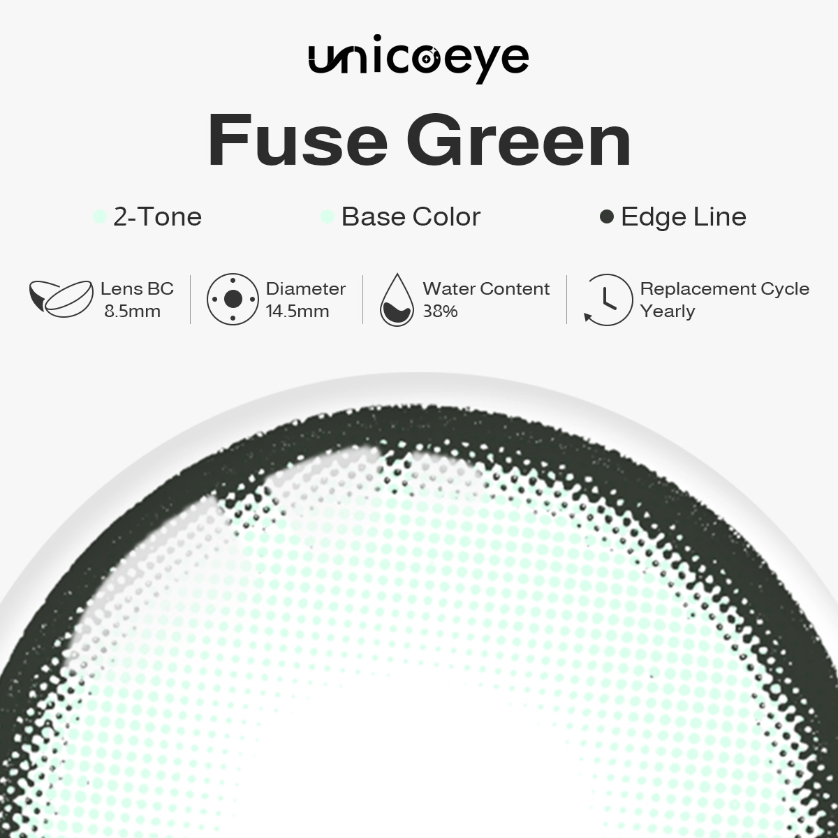 Fuse Green Yearly Contact Lenses
