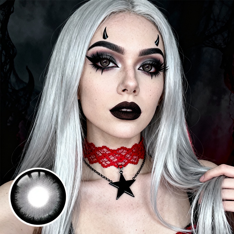 Glutinous Black Prescription 6 Months Contact Lenses