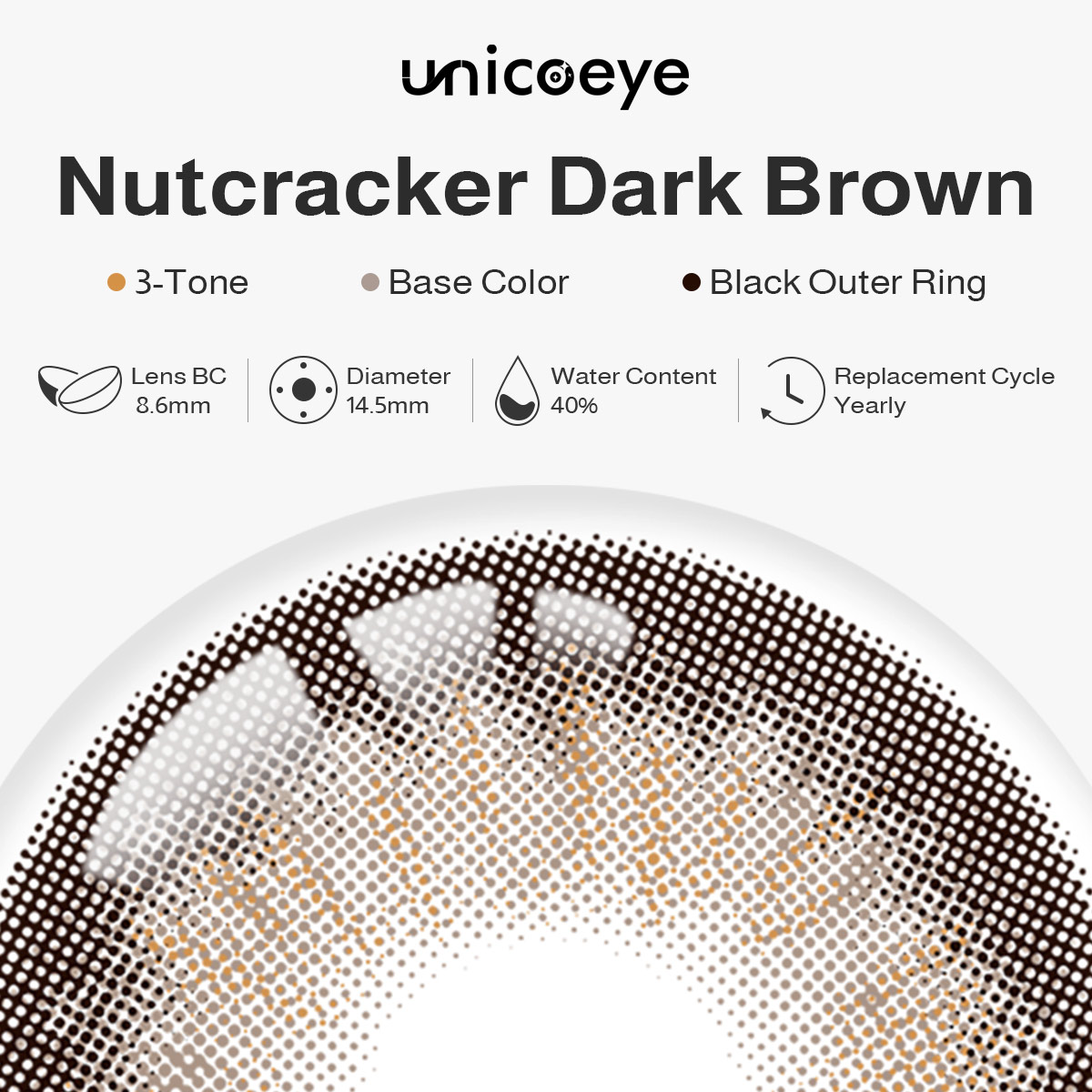 Nutcracker Dark Brown Yearly Contact Lenses