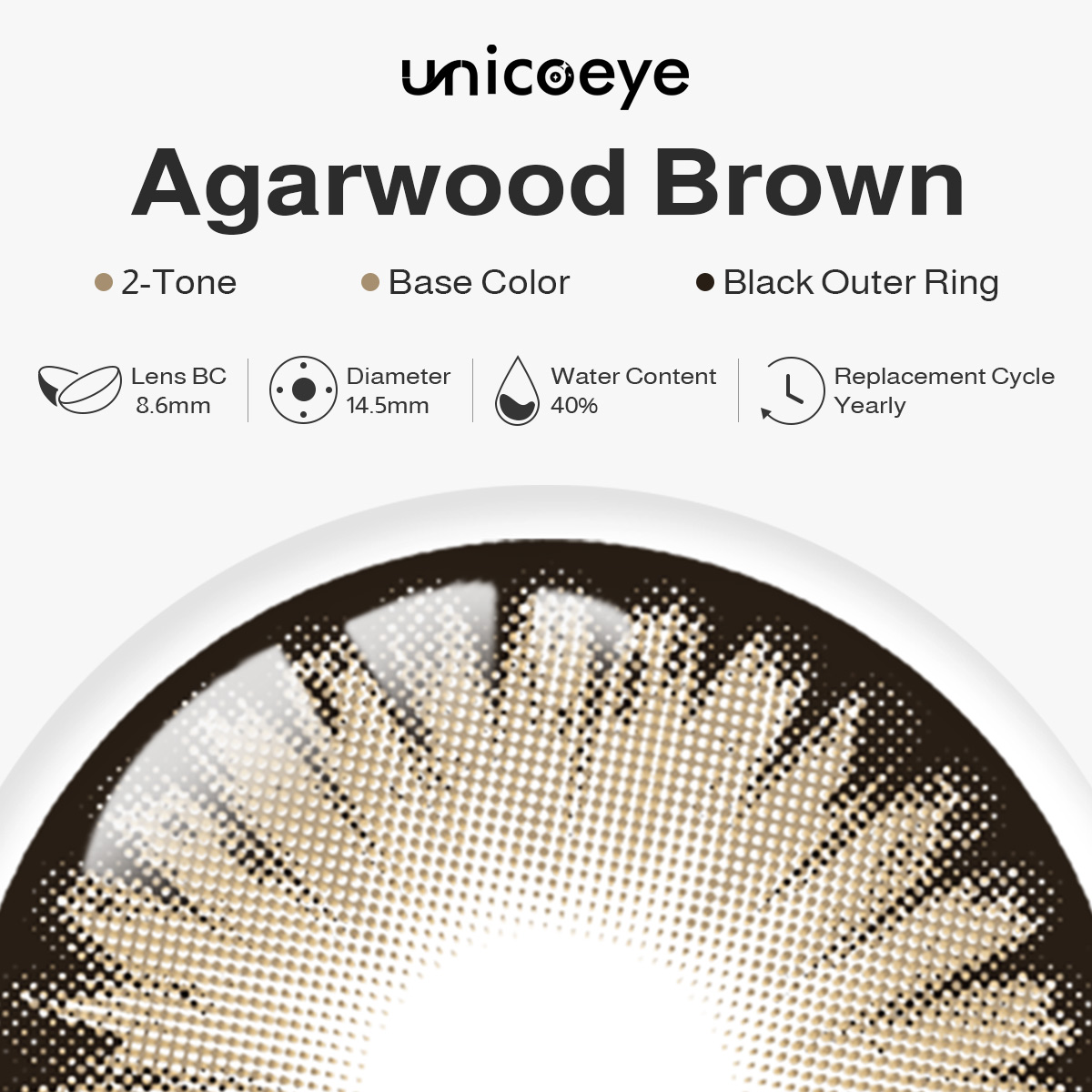 Agarwood Brown Yearly Contact Lenses