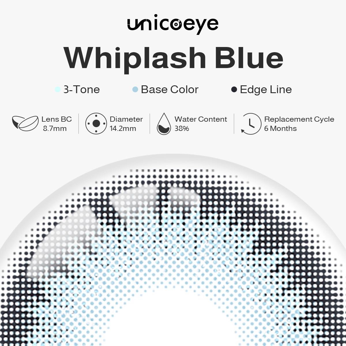 Whiplash Blue 6 Months Contact Lenses