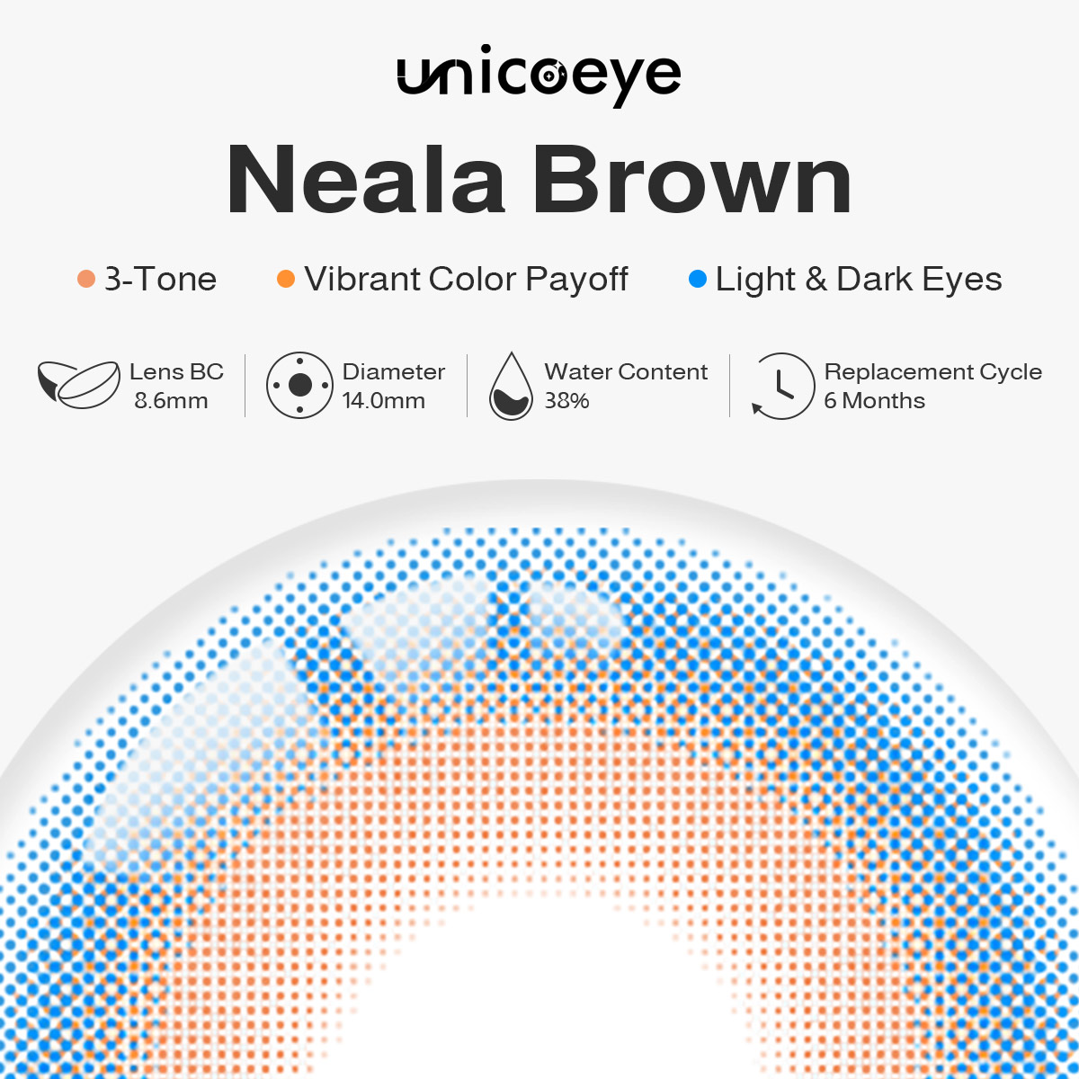 Neala Brown 6 Months Contact Lenses