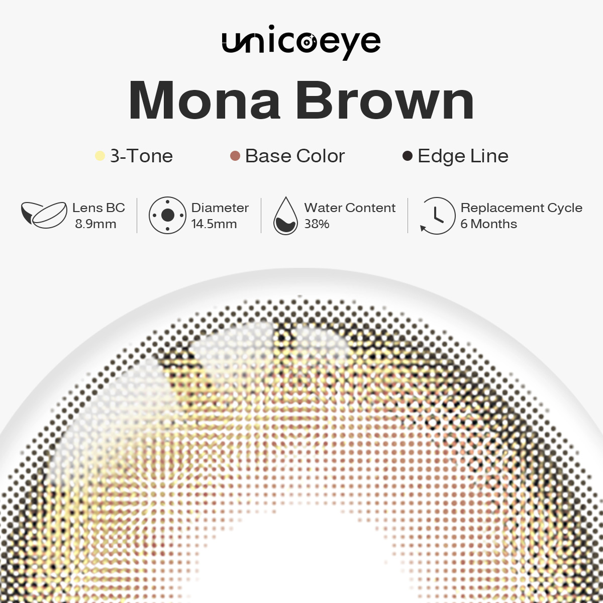 Mona Brown 6 Months Contact Lenses