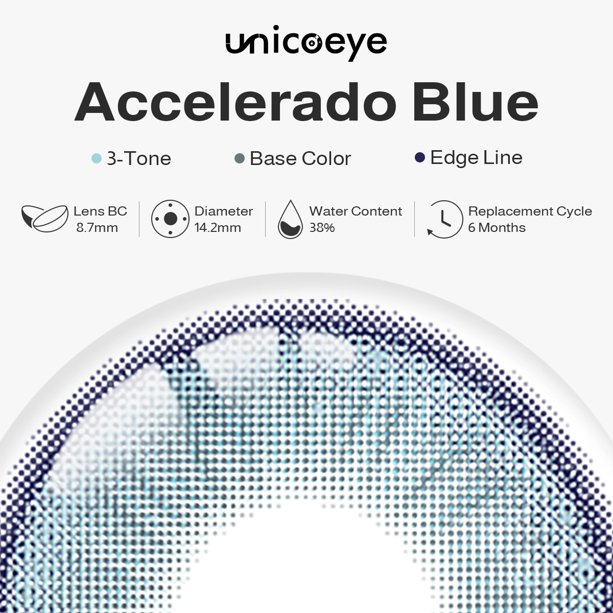 Accelerado Blue 6 Months Contact Lenses