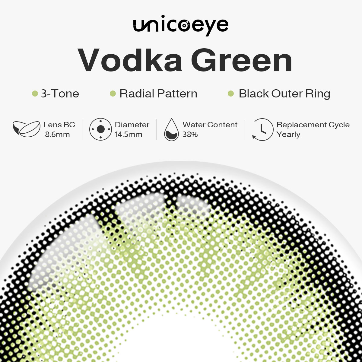 Vodka Green Yearly Contact Lenses