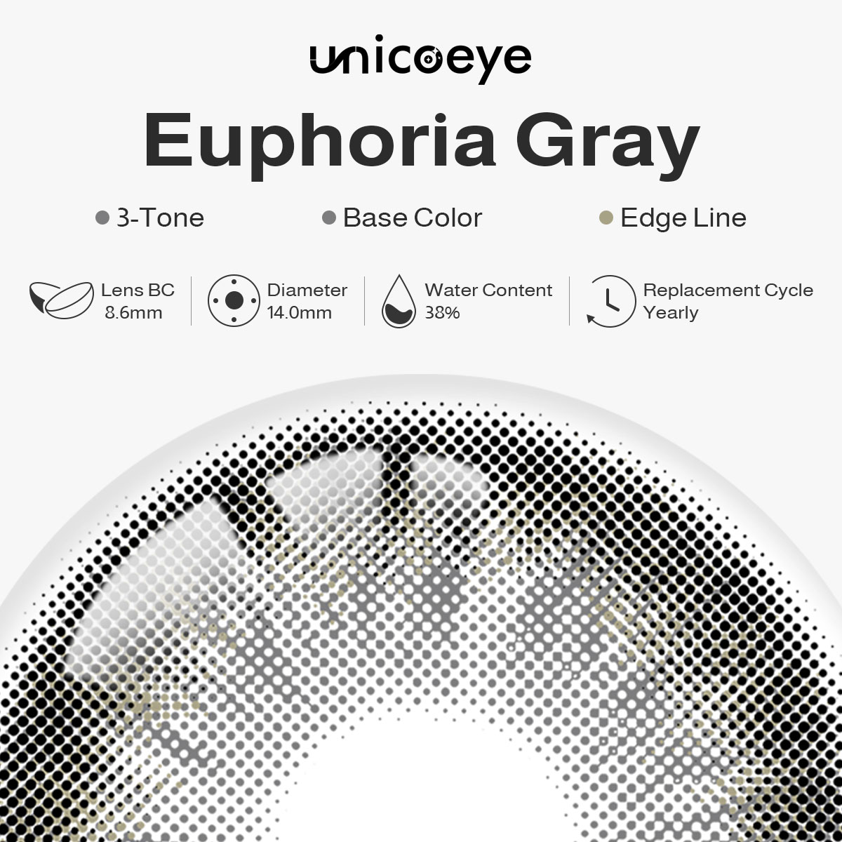 Euphoria Gray Yearly Contact Lenses
