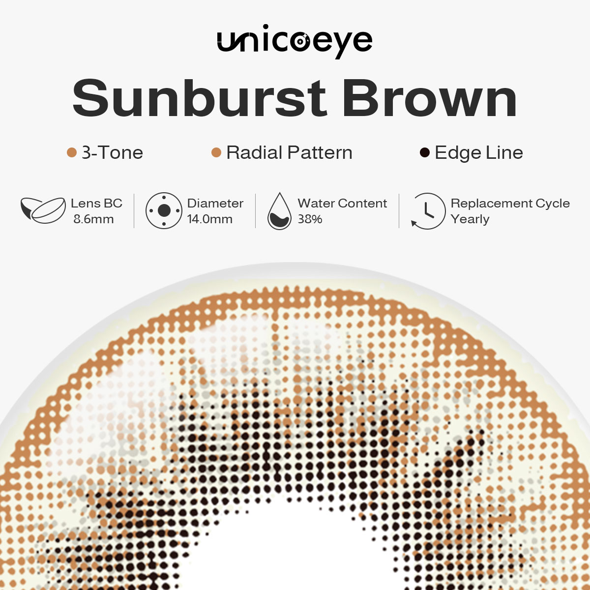 Sunburst Brown Yearly Contact Lenses