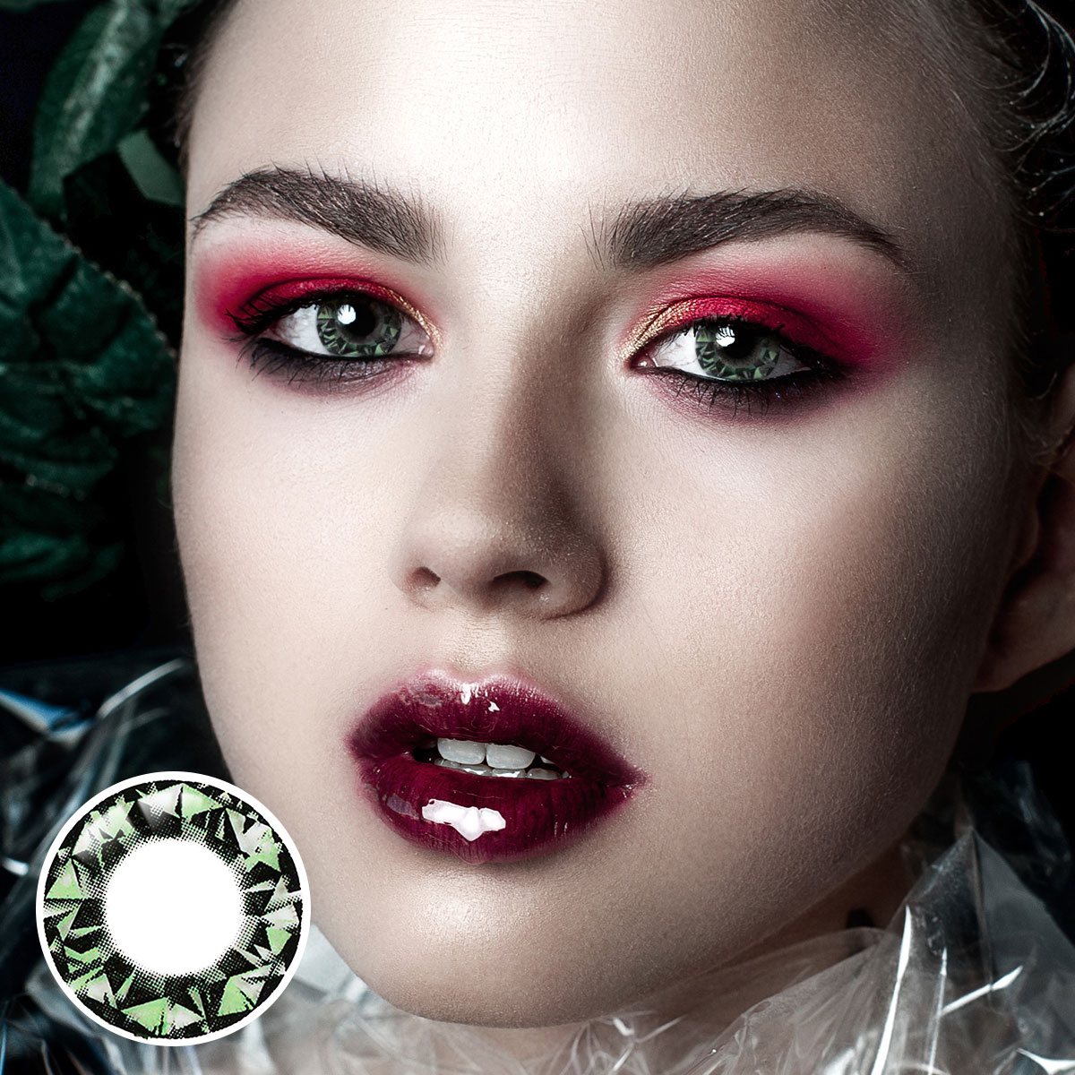 Jade Shard Green Costume Yearly Contact Lenses