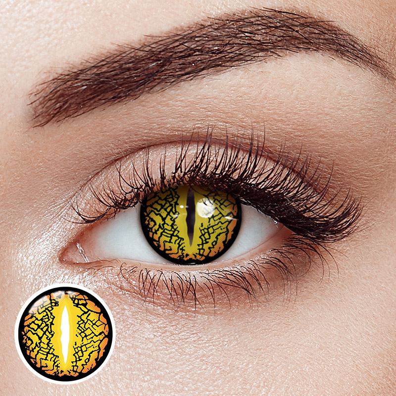 Lizard Eye Brown Costume Yearly Contact Lenses