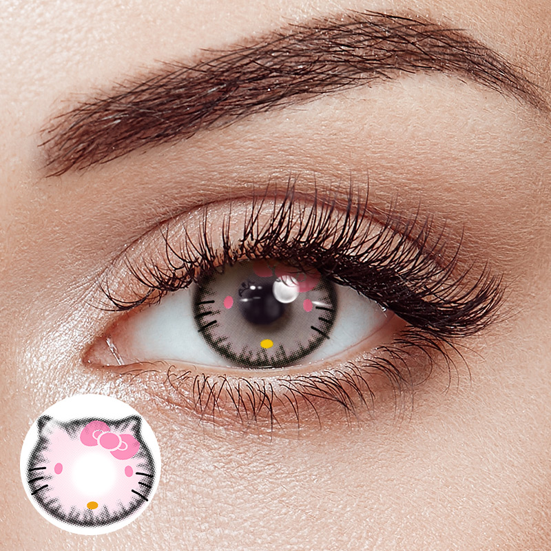 Kitty Pink Costume Yearly Contact Lenses
