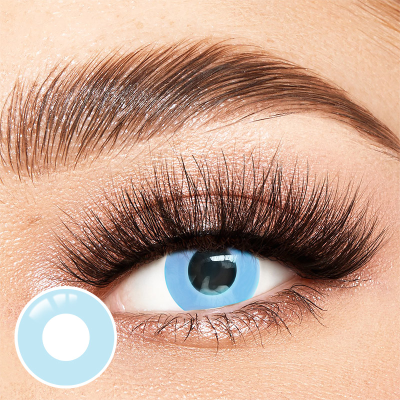 Pure Light Blue Costume Yearly Contact Lenses