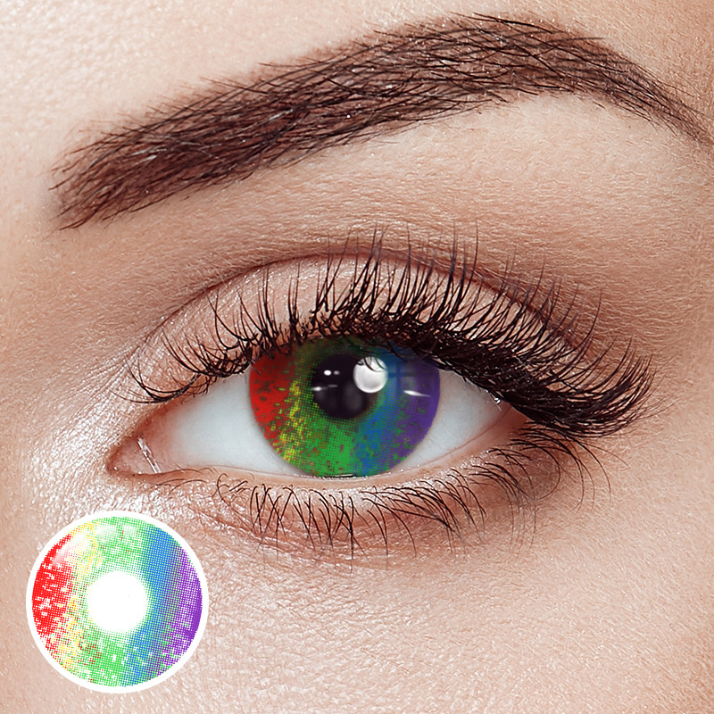 Neon Galaxy Costume Yearly Contact Lenses