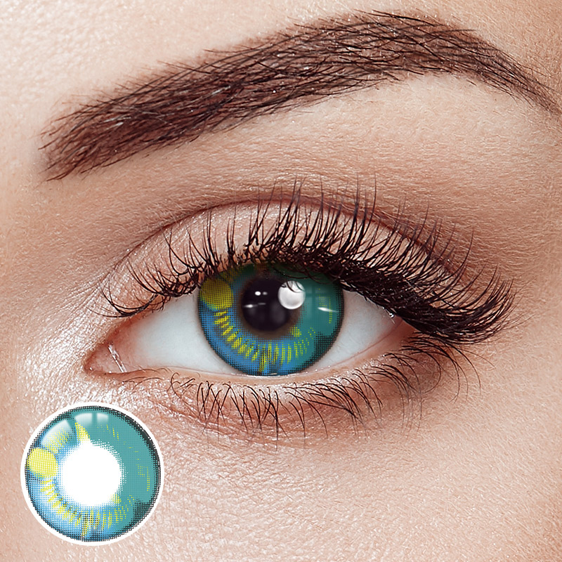Lunar Earth Green Costume Yearly Contact Lenses