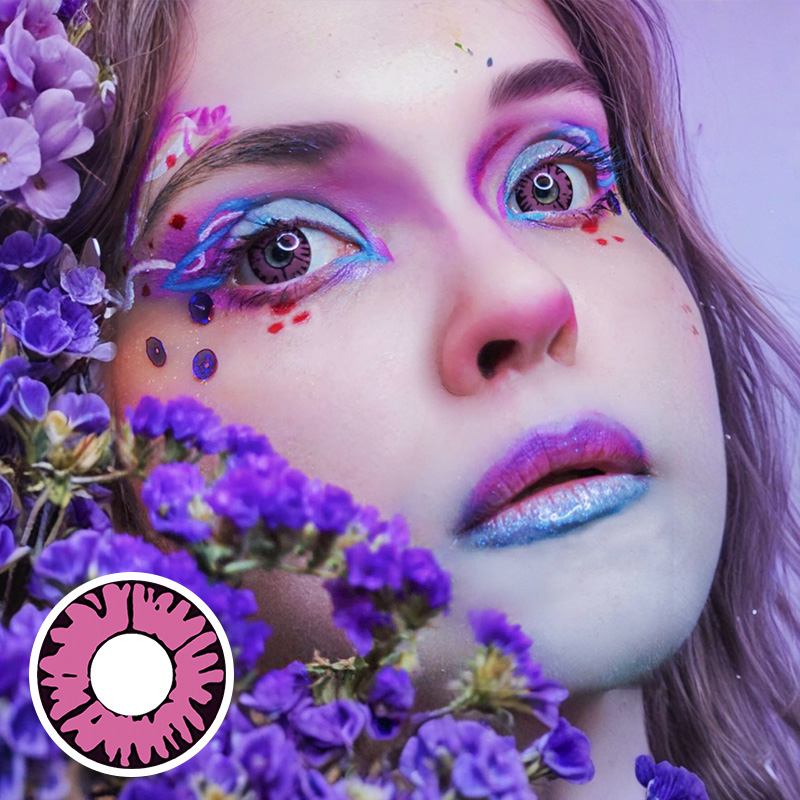Enchanted Pink Costume Yearly Contact Lenses