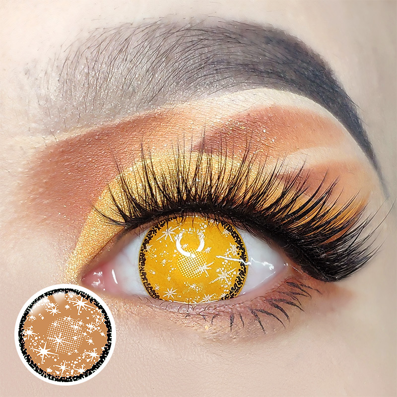 Blind Starry Brown Costume Yearly Contact Lenses