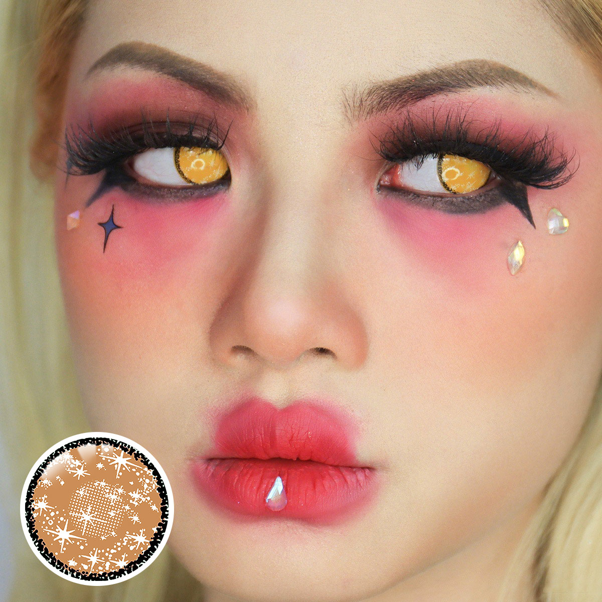 Blind Starry Brown Costume Yearly Contact Lenses