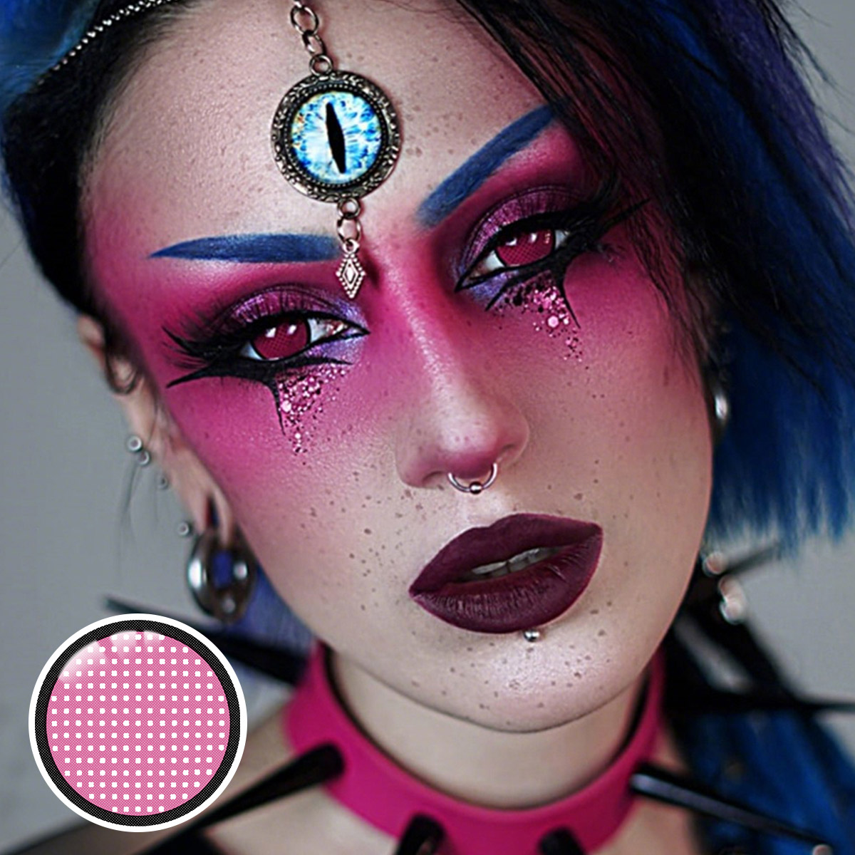 Mesh Purple Costume Yearly Contact Lenses