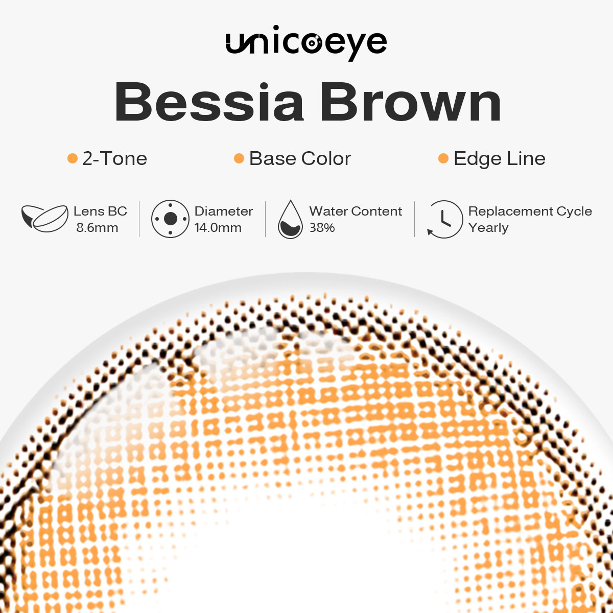 Bessia Brown Yearly Contact Lenses