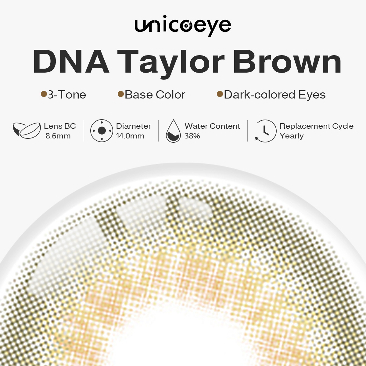 DNA Taylor Brown Yearly Contact Lenses