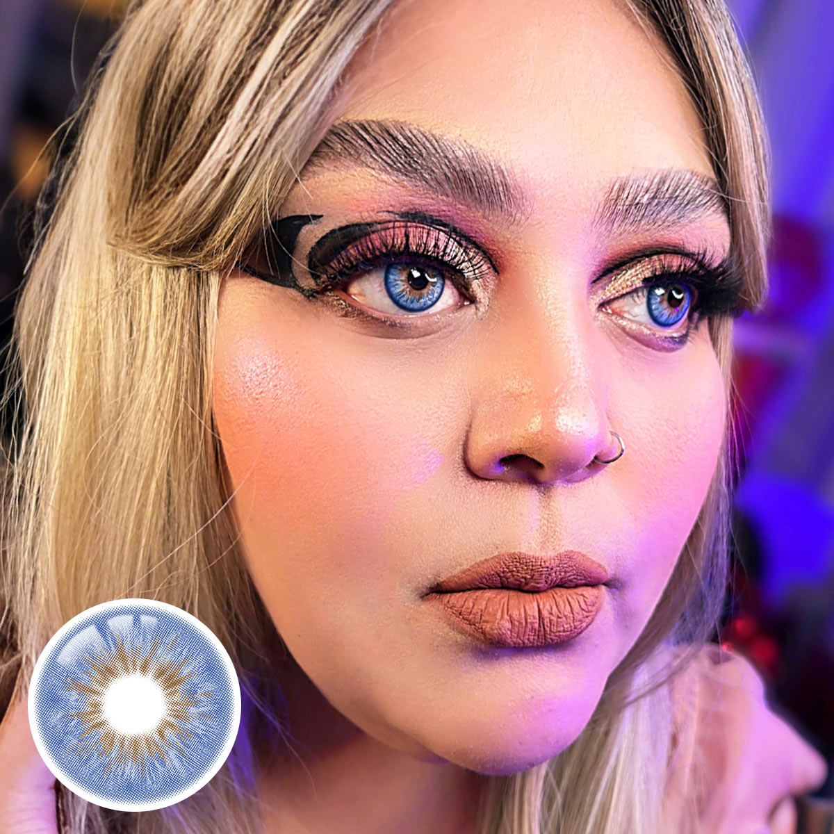 Peacock Blue Yearly Contact Lenses