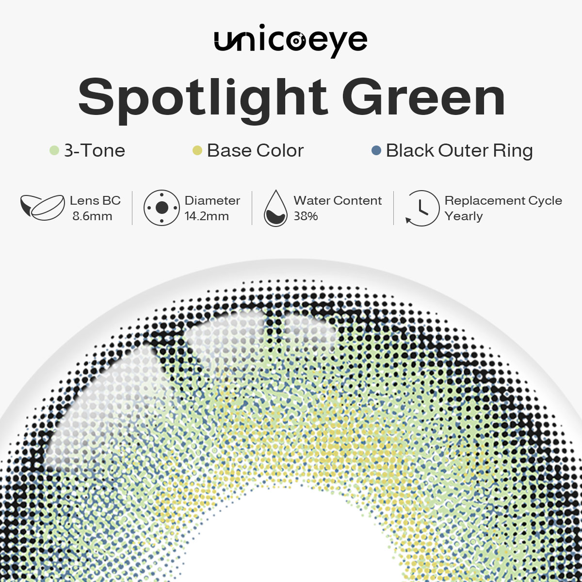 Spotlight Green Yearly Contact Lenses